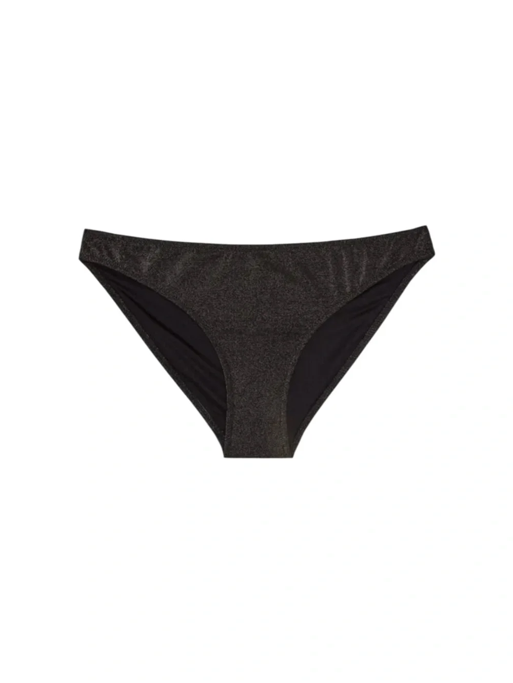 Reiss Adina Metallic Charcoal Gold Sparkle Low-Rise Bikini Bottom‎ - Size 4✨